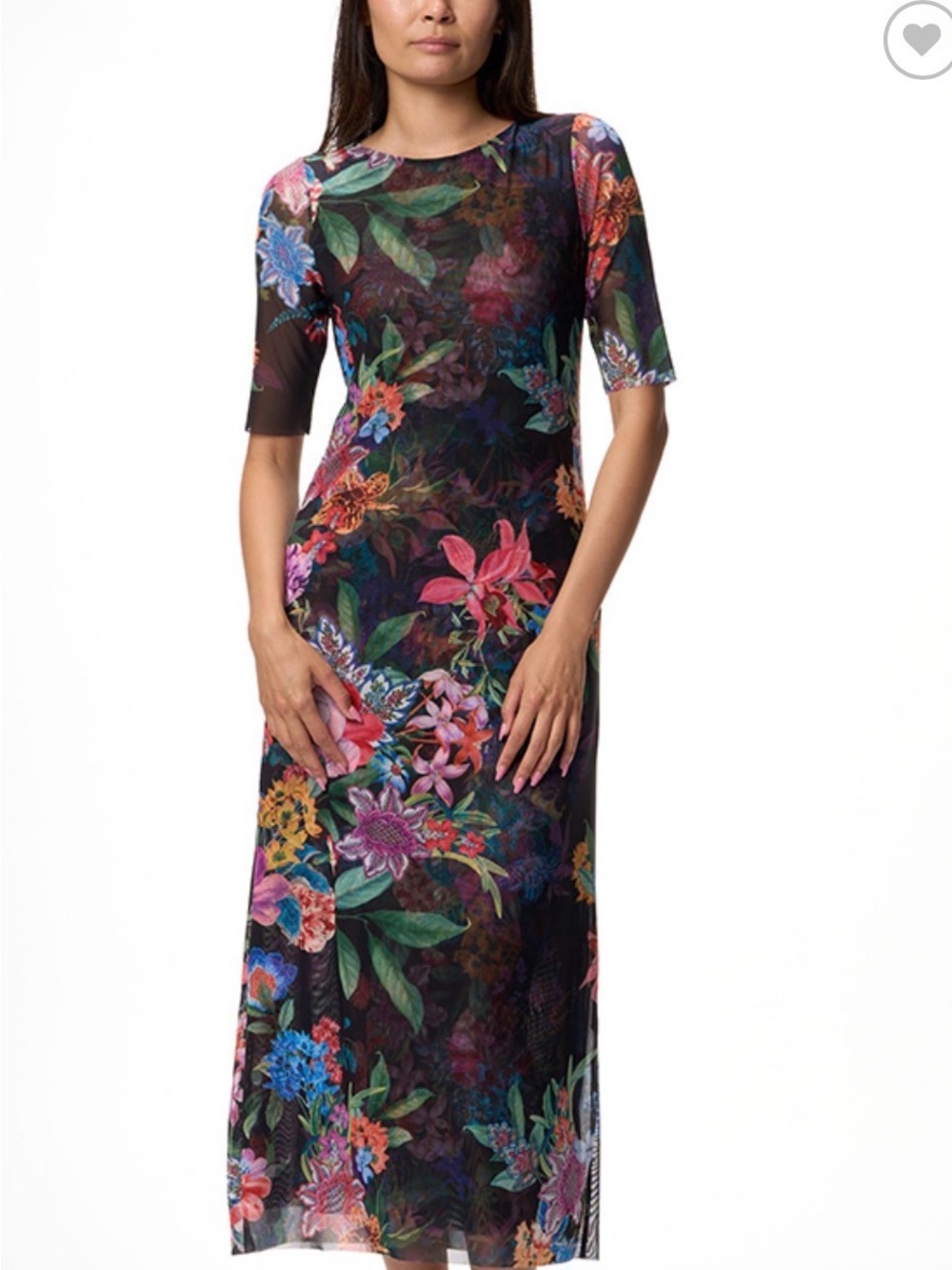 Johnny Was Women's Neon Jungle Mesh Midi-Dress